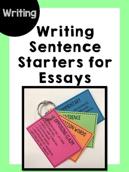 Preview of Writing sentence starters for essays