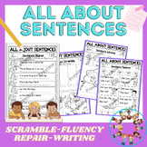 Writing sentences / Simple & Complete Sentence worksheets 