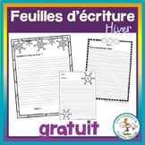 Writing sheet - Winter - in FRENCH
