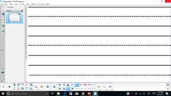 Preview of Writing sheet for smart notebook