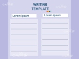 Writing template with boxes / Plantilla de escritura  con cajas