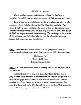 five sentence essay example