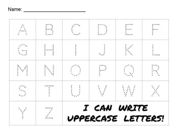 Writing the Alphabet: Uppercase by Mrs Carter's Creative Corner | TPT