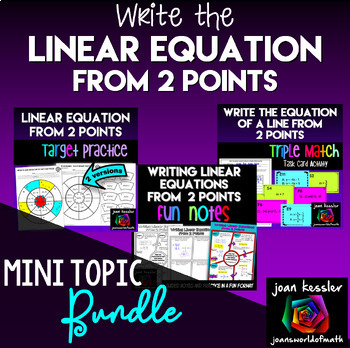 Preview of Writing the Linear Equation from 2 Points Mini Bundle