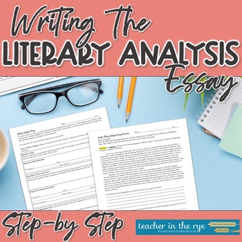 Preview of Literary Analysis Writing Planner for Students Theme Thesis Organization Rubrics