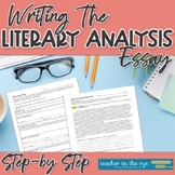 Literary Analysis Writing Planner for Students Theme Thesi