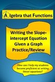Write the Slope-intercept form Equation from Graphs Practi