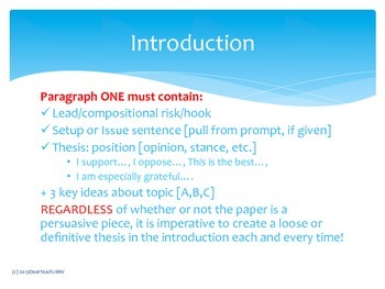 Writing the basic five paragraph paper by DEARTEACH | TpT