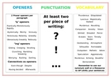 Writing uplevelling mats - description and wow words