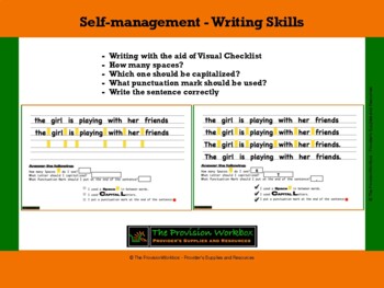 Preview of Writing using a Checklist_Spaces in between Words