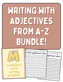 Preview of Writing with Adjectives from A-Z Bundle!