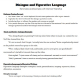 Writing with Dialogue and Figurative Language Handout