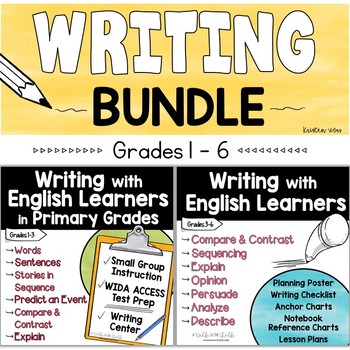 Preview of ESL Writing Lessons and Activities | Grades 1 - 6 | WIDA ACCESS Test Prep