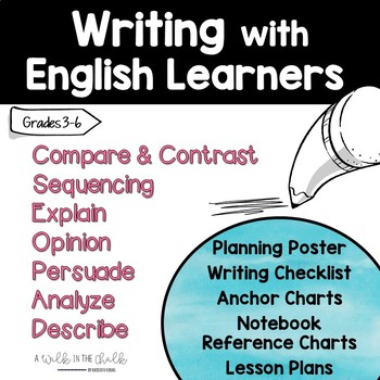 Preview of ESL Writing Lessons & Activities for Upper Elementary | WIDA ACCESS Test Prep
