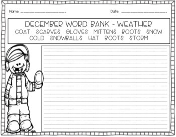 Writing with Word Banks; word bank printables through the year | TpT