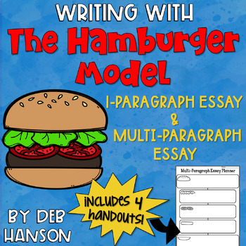 Preview of Writing with the Hamburger Model PowerPoint and Graphic Organizer
