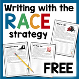 RACE Strategy Writing Activity Worksheets FREE with Easel Activity