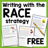 RACE Strategy Writing Worksheet Activity Grades 4-6 FREE |