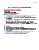 Writing/Grammar Checklist--grades 5 and up
