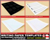 BUNDLE Writing Paper Templates - 189 Worksheets