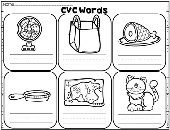 writing short vowel sound words cvc word worksheets by melissa moran