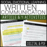 Social Emotional Learning - Written Communication