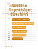 Written Expression Checklist