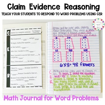 Preview of Math Center: Journal Writing and Problem Solving using CER