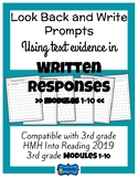 Written Response Prompts -using evidence in text using HMH stories