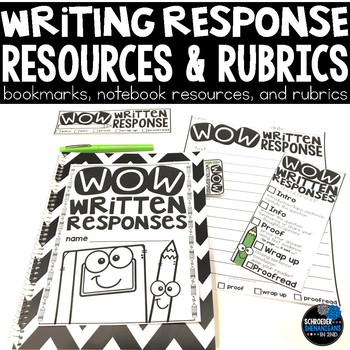 Preview of Written Response to Text {writing resources and rubrics}
