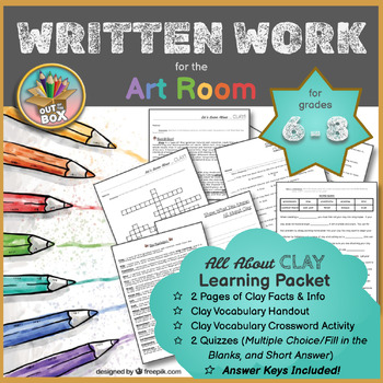 Preview of Written Work for the Art Room: All About Clay Learning Packet