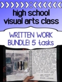 Written work for high school visual art class - BUNDLE! 5 