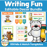 Writing Theme Classroom Decor | Editable Writing Decor | P