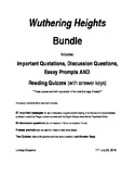 Wuthering Heights Bundle! (quotes, discussion questions, e