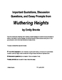 Wuthering Heights quotes, discussion questions, essay prompts