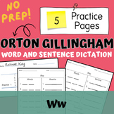 Ww Dictation Words and Sentences Orton Gillingham | Scienc