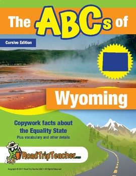 Preview of Cursive Printables: Wyoming