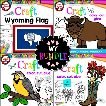 Preview of Wyoming State Symbols Craft BUNDLE