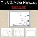 Wyoming, US State Major Highways Map Geography