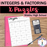X (Diamond) Puzzle Activities for Integer Operations and F