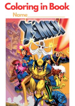 Preview of X-MAN - Coloring in Book (40 pages!) PDF Printable Book