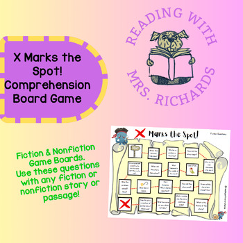 Preview of X Marks the Spot Comprehension Games - (Fiction & Nonfiction, use with any book)