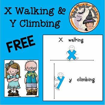 Preview of X Y Coordinates Visual Aides Walking Climbing FREE Coordinate Grid Plane