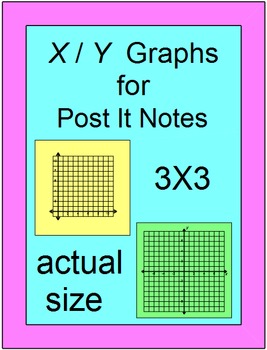 Preview of POST IT NOTES: X AND Y GRAPHS FOR INB 3X3 (STICKY NOTES)