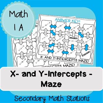 Preview of X- and Y-Intercept Maze