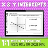 X and Y Intercepts Digital Notes