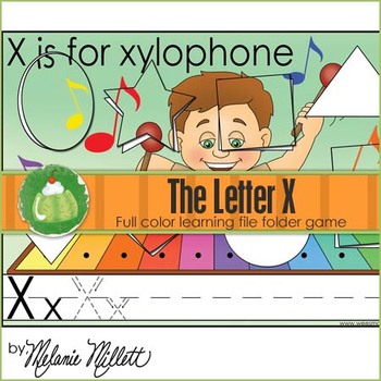 Preview of X is for xylophone File Folder Game