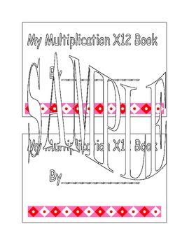 Preview of X12 Multiplication Book