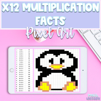 Preview of X12 Multiplication Facts | Pixel Art