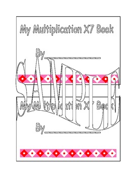 Preview of X7 Multiplication Book